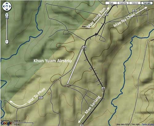 Khun Yuam Airstrip location map