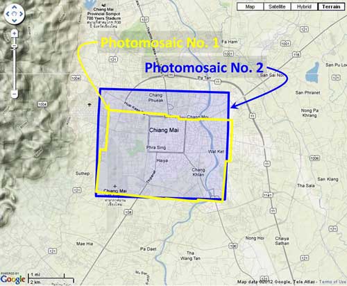 NOL CNX map with two photomosaics located