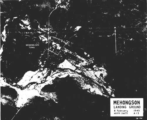 February 1945 aerial photo of Mae Hong Son