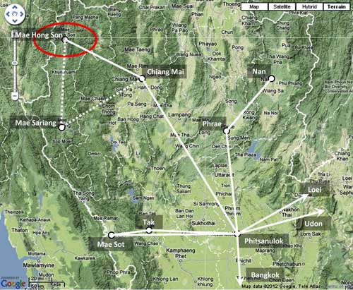 1941 Thai Air Routes