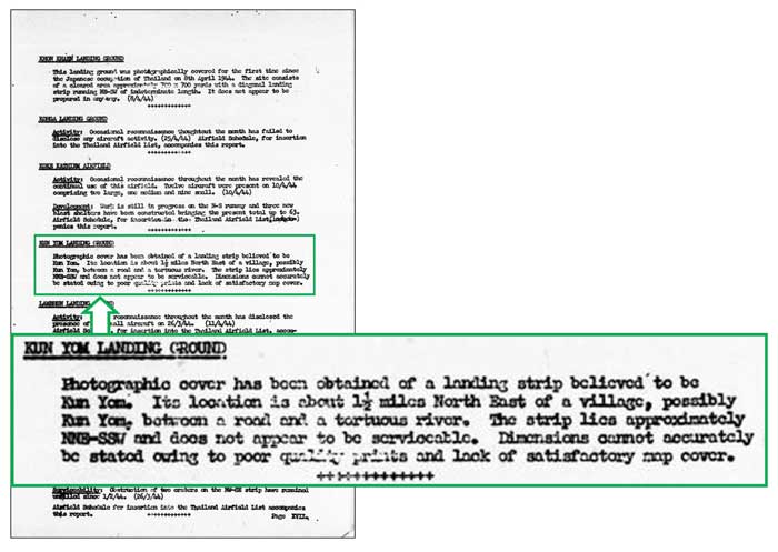 April 1944 report on Khun Yuam