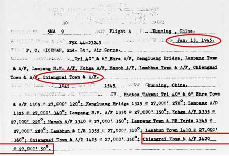 Chiang Rai aerial 13 Jan 1945