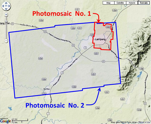 Mosaic locations for Lampang