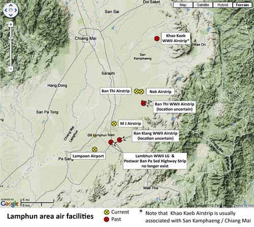 Summary of air facility locations