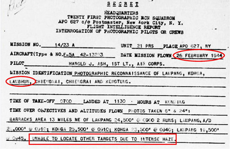 aerial photo order of 26 Feb 1944