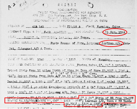 11 Nov 1944 aerial coverage of Lamphun