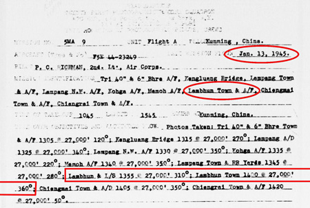 13 Jan 1945 recon report