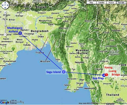 Mead route from India to the bridge