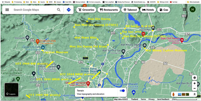Features to W & N of UTT