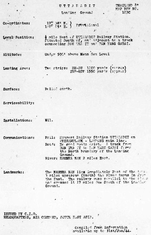 1943 two airstrips